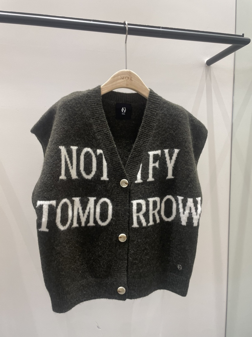 NEOUL東大門㊣代購女裝新品真品25秋冬職業推薦休閑人氣馬甲NEOUL/ahin雙領標簽馬甲圖色2