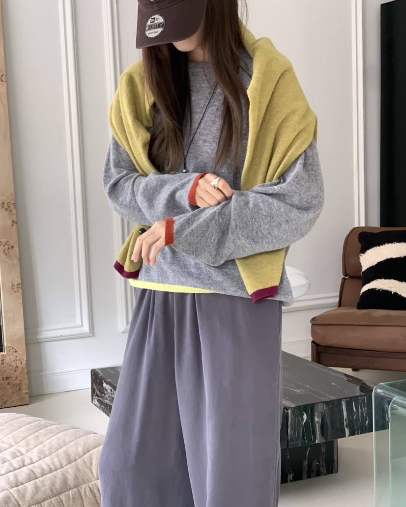 PEBBLE韓國代購㊣女裝新款時尚人氣熱賣職業25秋冬推薦針織衫PEBBLE/LAYER針織衫