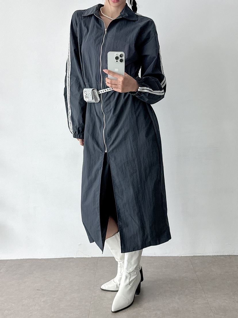 DRAWING東大門㊣直郵女裝新品休閑時尚25秋冬人氣連衣裙蕾絲DRAWING連衣裙
