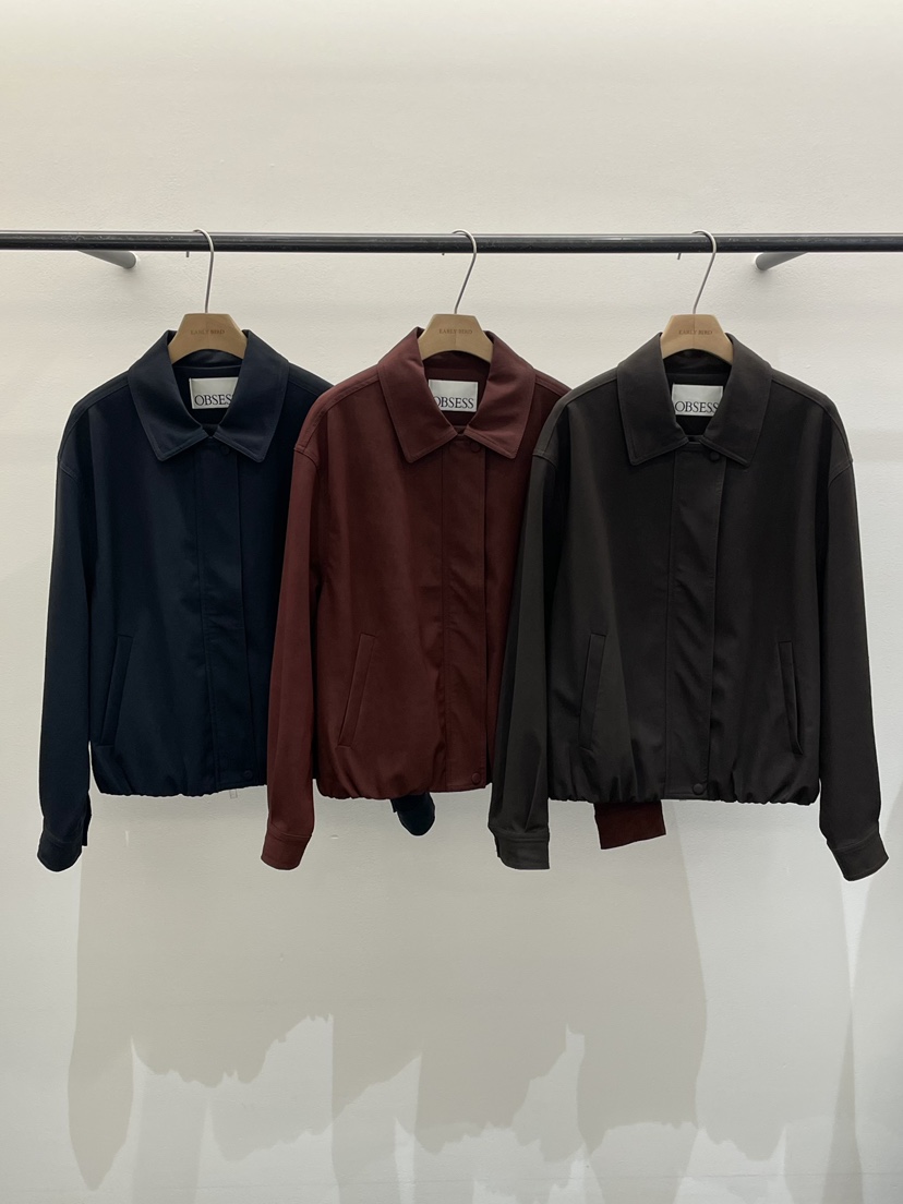 OBSESS韓國代購㊣女裝新品25秋冬時尚休閑職業熱賣人氣夾克OBSESS/EARLY BIRD夾克