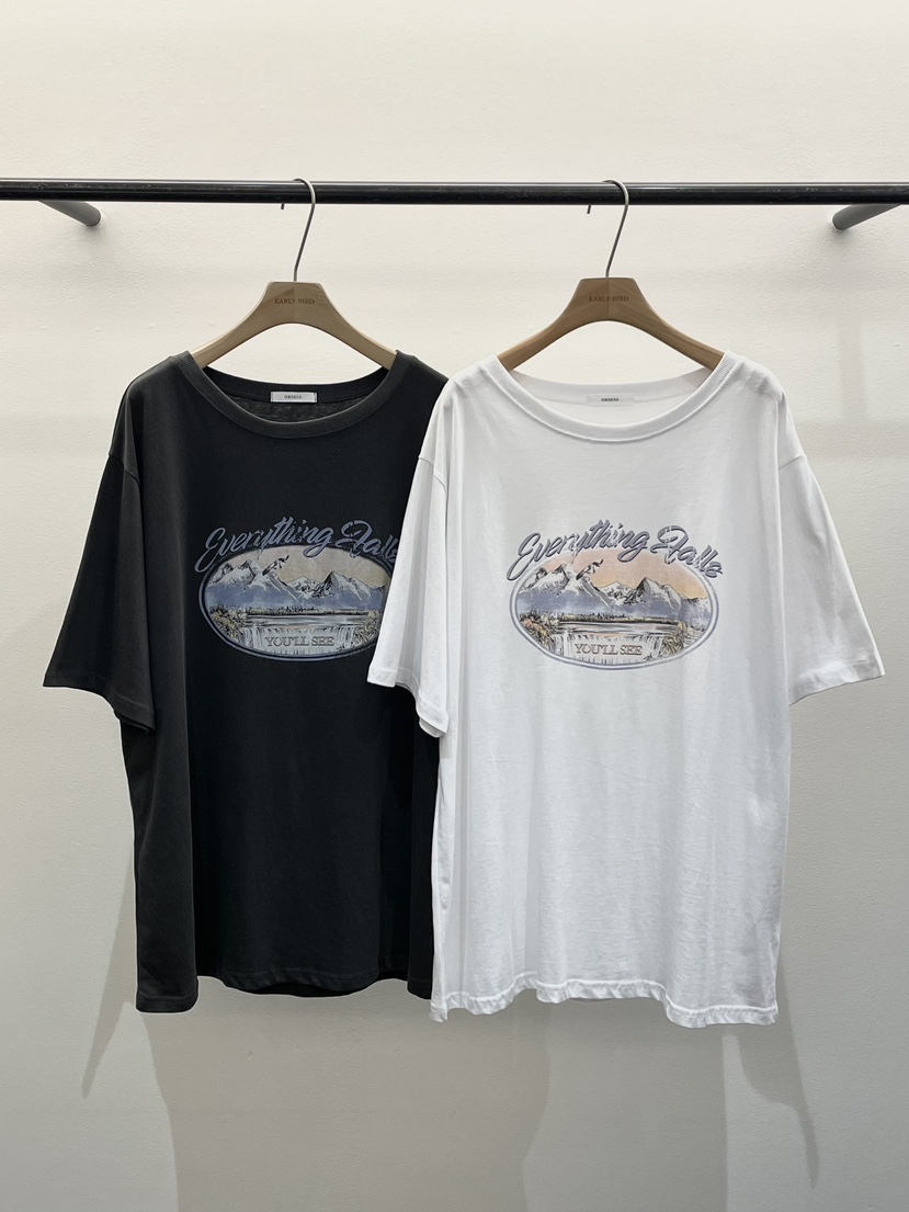 OBSESS東大門㊣代購女裝新品時尚推薦25秋冬職業熱賣人氣T恤OBSESS/EARLY BIRDT恤