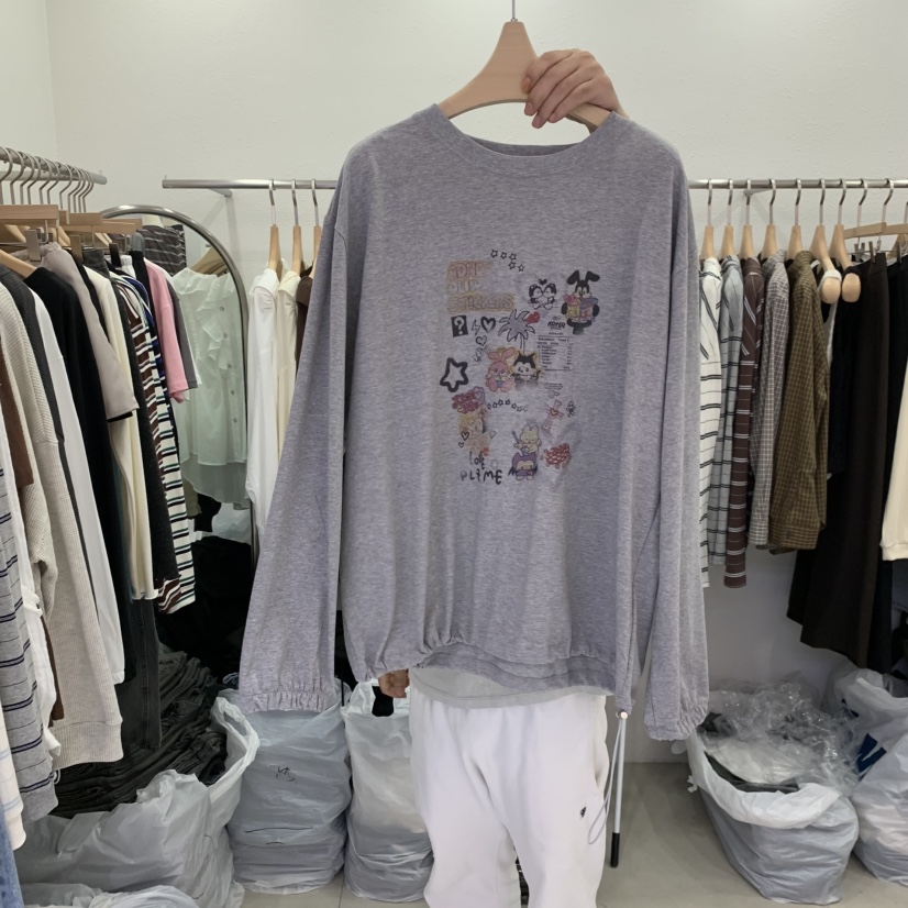 LELEN韓國直郵㊣女裝新款時尚休閑職業人氣熱賣真品長袖T恤LELEN長袖T恤圖色2