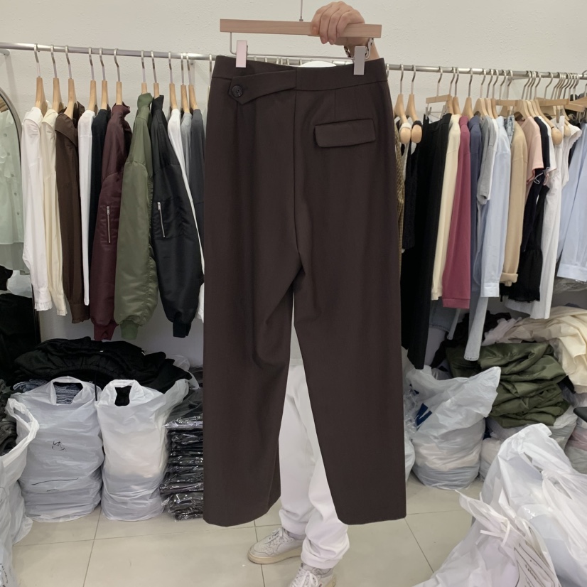 LELEN韓國代購㊣女士新品時尚熱賣推薦職業25秋冬休閑褲口袋LELEN休閑褲