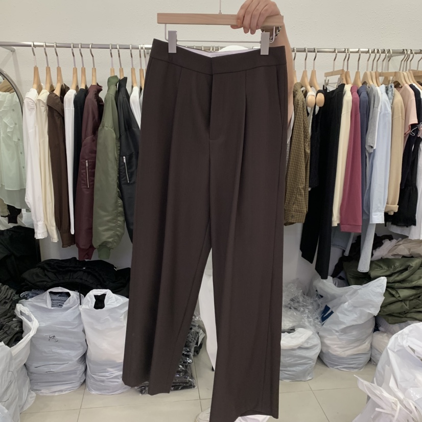 LELEN韓國代購㊣女士新品時尚熱賣推薦職業25秋冬休閑褲口袋LELEN休閑褲