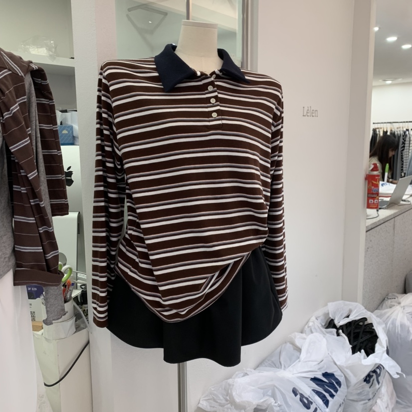 LELEN韓國代購㊣女士新品人氣熱賣時尚職業休閑真品長袖T恤LELEN長袖T恤圖色1