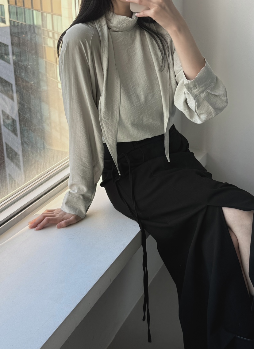 ADELINE東大門㊣代購女裝新款真品25秋冬職業熱賣襯衫蕾絲衫ADELINE襯衫/蕾絲衫