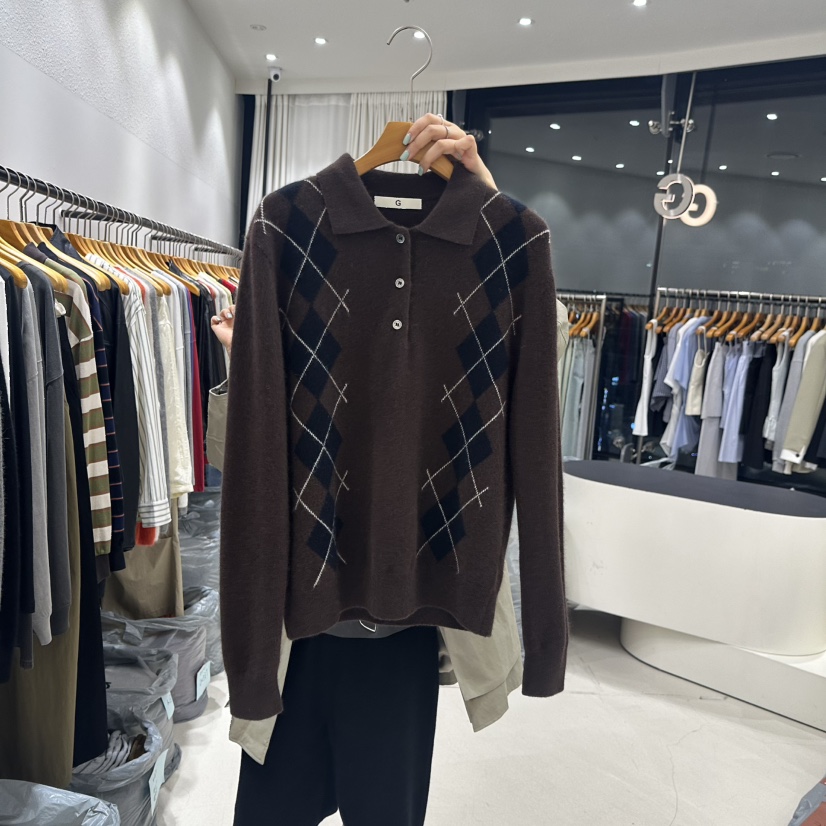 TREND SELLER/G東大門㊣實拍女裝新品推薦職業人氣針織衫G/TREND SELLER針織衫圖色1
