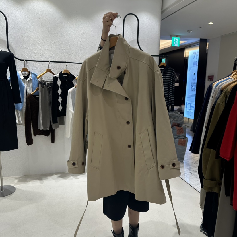 TREND SELLER/G韓國代購㊣女士新品時尚休閑人氣夾克含腰帶G/TREND SELLER夾克圖色2