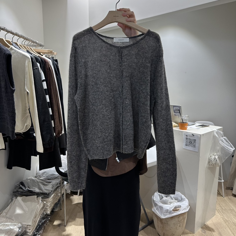 MARANT韓國代購㊣女裝新品時尚真品職業熱賣針織衫羊毛開衫MARANT針織衫圖色3
