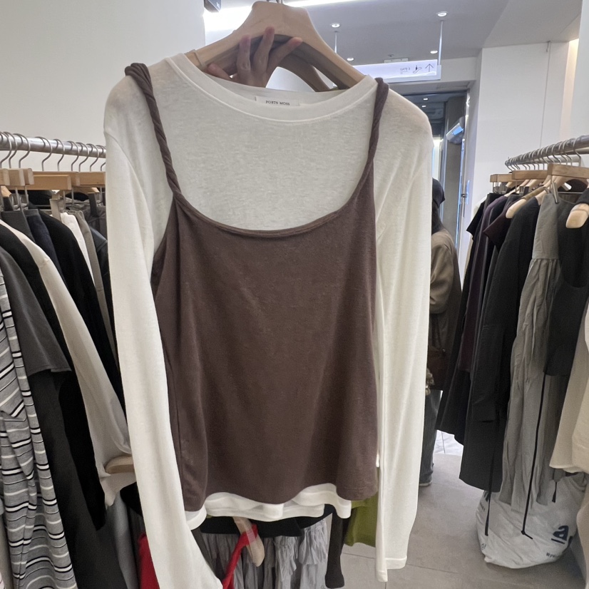 PORTS MOSS東大門㊣實拍女裝新品推薦真品吊帶背心不含內搭PORTS MOSS吊帶/背心圖色1