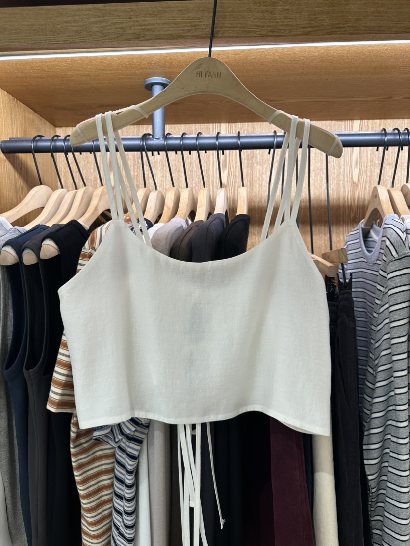 HI YANN東大門㊣實拍女裝新品休閑真品25秋冬熱賣吊帶背心HI YANN吊帶/背心圖色1