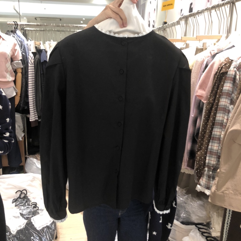 OGI東大門㊣直郵女士新款推薦熱賣真品時尚襯衫蕾絲衫假兩件FLat OGI襯衫/蕾絲衫