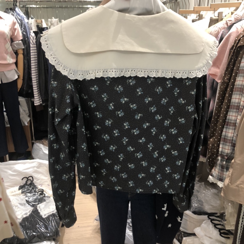 OGI東大門㊣代購女裝新品熱賣休閑25秋冬職業推薦襯衫蕾絲衫FLat OGI襯衫/蕾絲衫