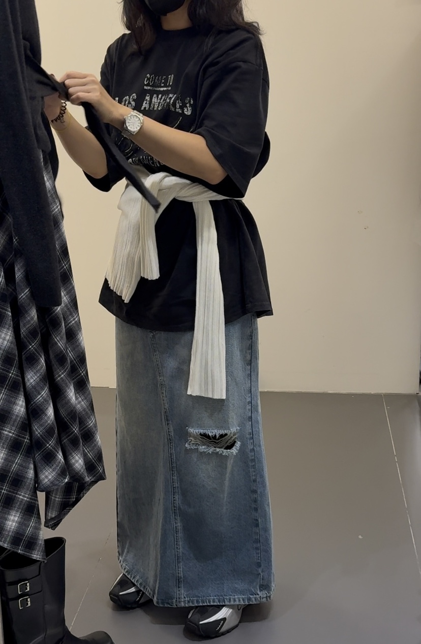 TWENTY FOUR SEVEN24-7東大門㊣實拍女士新品人氣長裙長款TEWNTY FOUR SEVEN24-7長裙