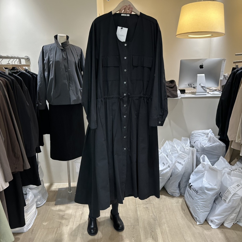 GARDEN韓國直郵㊣女裝新品25秋冬推薦真品時尚熱賣連衣裙口袋GARDEN連衣裙圖色1