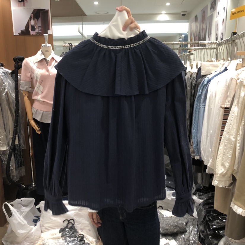 OGI韓國直郵㊣女裝新品人氣25秋冬職業時尚熱賣休閑襯衫蕾絲衫FLat OGI襯衫/蕾絲衫