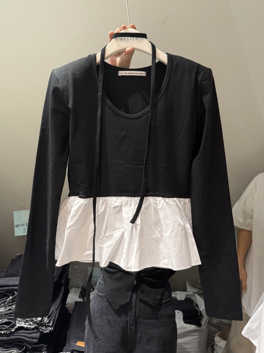 BELITA-L東大門㊣實拍女裝新品時尚真品職業25秋冬長袖T恤BELITA-L長袖T恤圖色4