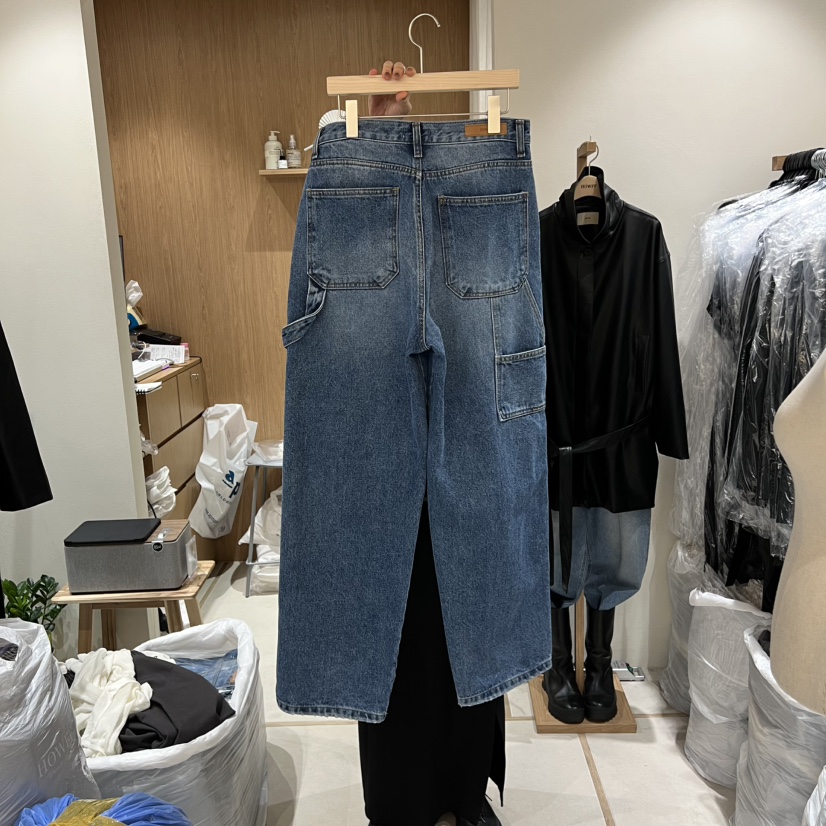 HOWFF韓國代購㊣女裝新品職業人氣時尚25秋冬推薦休閑牛仔褲HOWFF牛仔褲