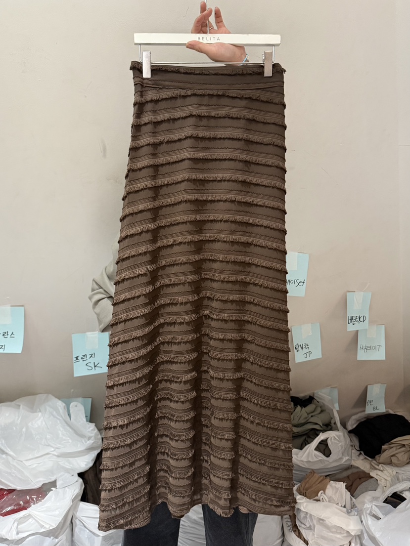 BELITA-L東大門㊣直郵女裝新品真品休閑25秋冬時尚長裙流蘇BELITA-L長裙