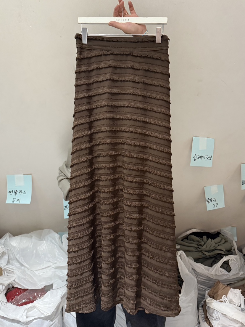 BELITA-L東大門㊣直郵女裝新品真品休閑25秋冬時尚長裙流蘇BELITA-L長裙圖色1