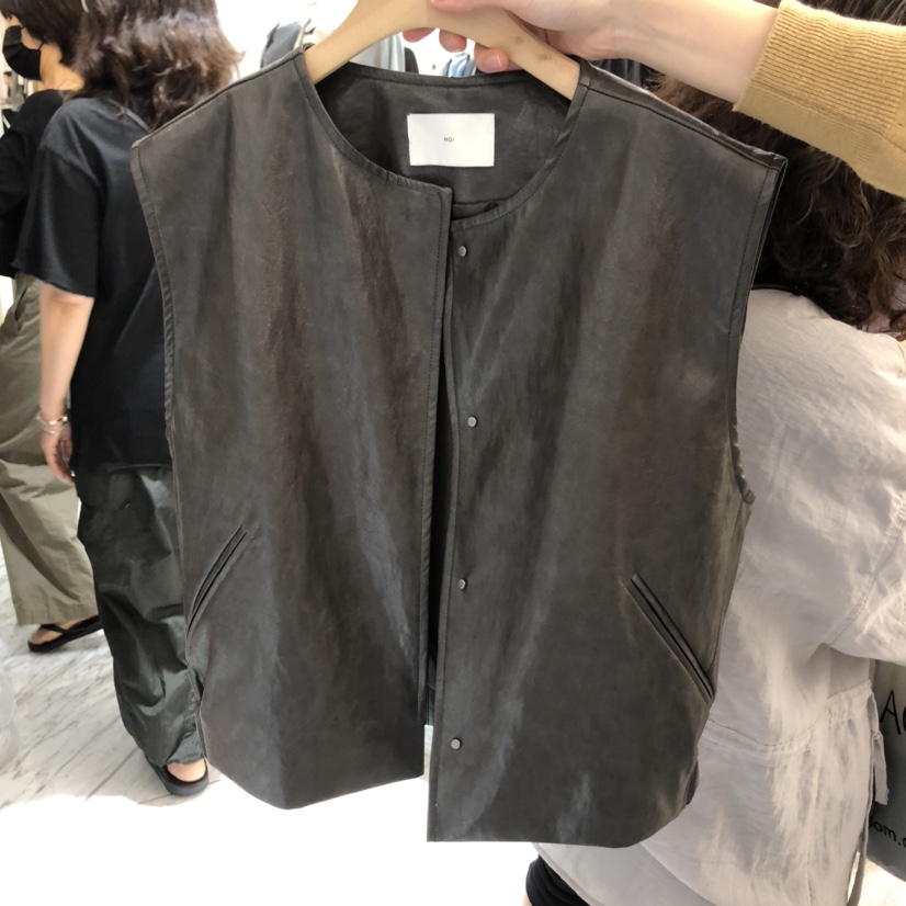 MOI-A韓國代購㊣女士新品職業休閑人氣25秋冬真品熱賣馬甲MOI-A馬甲圖色1