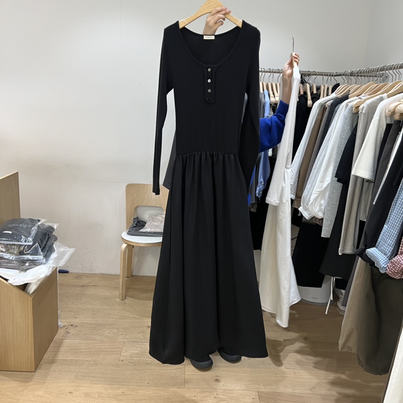 FOREST韓國代購㊣女裝新品人氣25秋冬時尚職業休閑熱賣連衣裙FOREST連衣裙圖色2