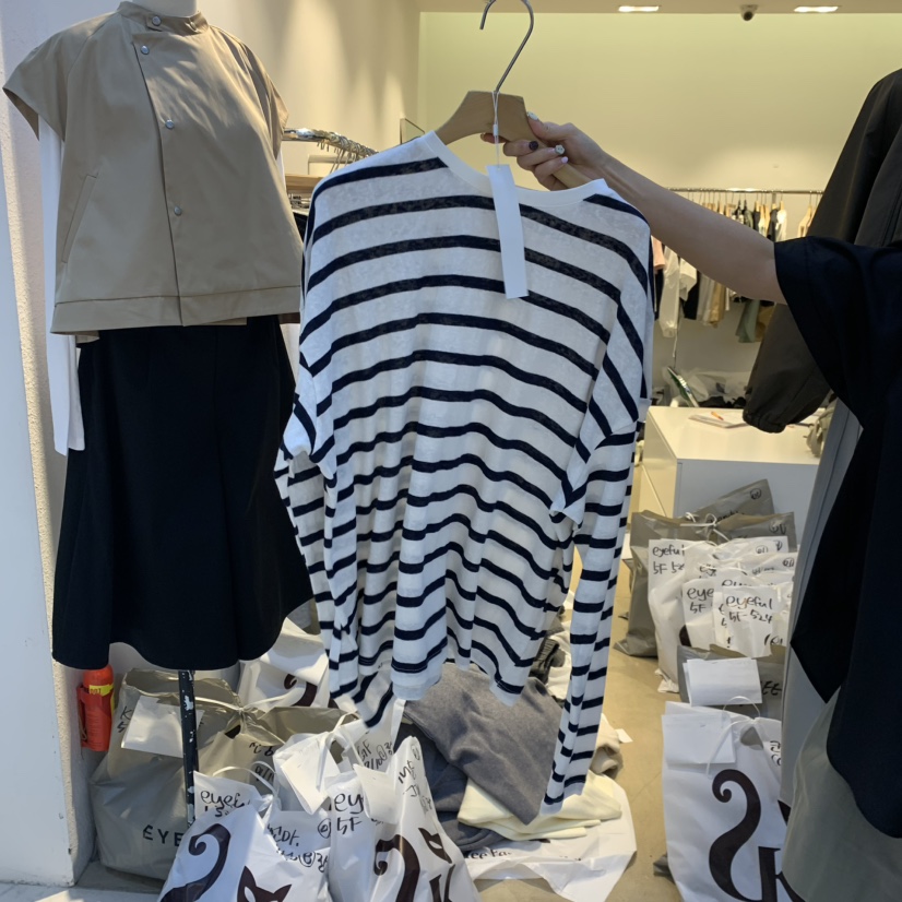 EYEFUL-Q東大門㊣直郵女裝新品真品人氣時尚25秋冬長袖T恤eyeful長袖T恤圖色1