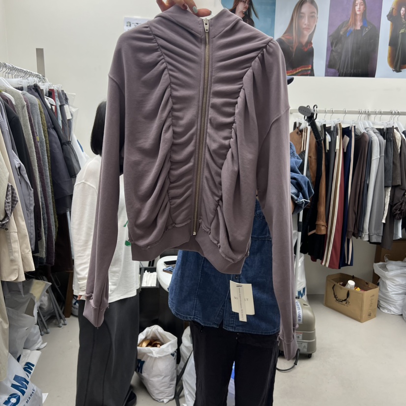 SOLD OUT東大門㊣代購女裝新款職業人氣推薦休閑25秋冬衛衣拉鏈SOLD OUT衛衣圖色1