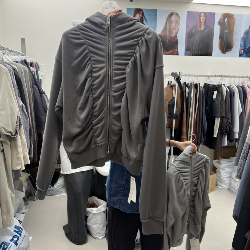 SOLD OUT東大門㊣代購女裝新款職業人氣推薦休閑25秋冬衛衣拉鏈SOLD OUT衛衣圖色3