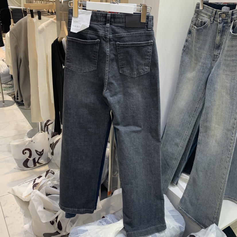 VANILLA J東大門㊣實拍女士新品25秋冬熱賣推薦休閑牛仔褲VANILLA J牛仔褲