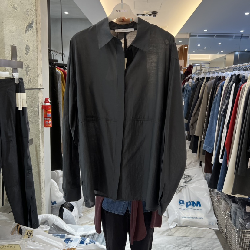 SOLD OUT韓國代購㊣女士新款25秋冬休閑推薦時尚襯衫蕾絲衫SOLD OUT襯衫/蕾絲衫圖色1