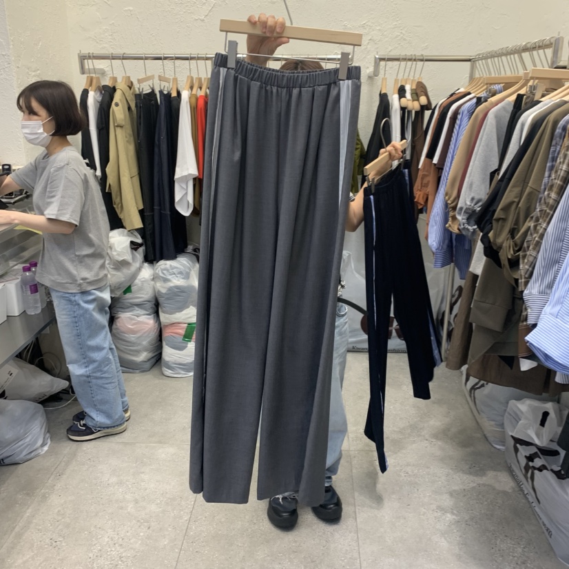 DA YLOG東大門㊣實拍女士新品真品休閑熱賣時尚休閑褲條紋DA YLOG休閑褲圖色1