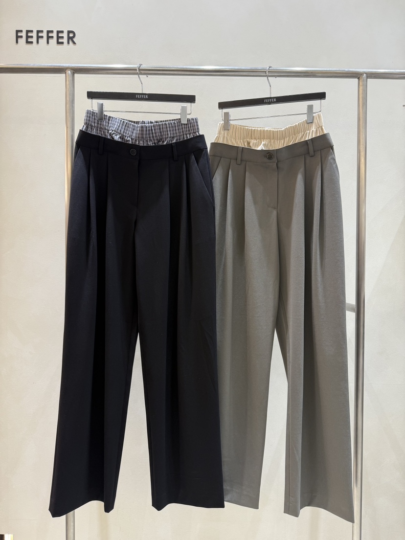 FEFFER東大門㊣實拍女士新品時尚25秋冬真品熱賣推薦休閑褲FEFFER休閑褲