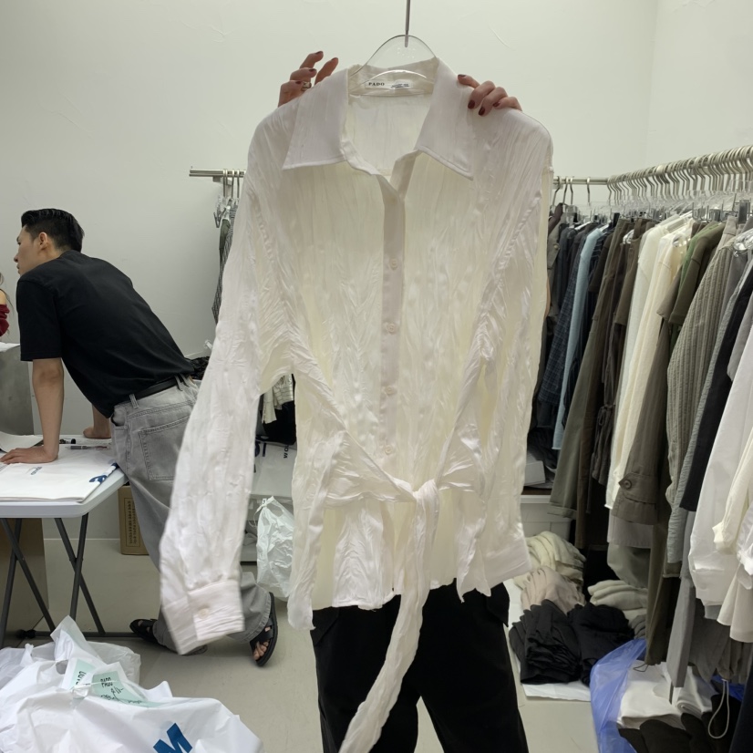 PADO韓國直郵㊣女士新款人氣時尚真品熱賣休閑職業襯衫蕾絲衫PADO襯衫/蕾絲衫圖色2