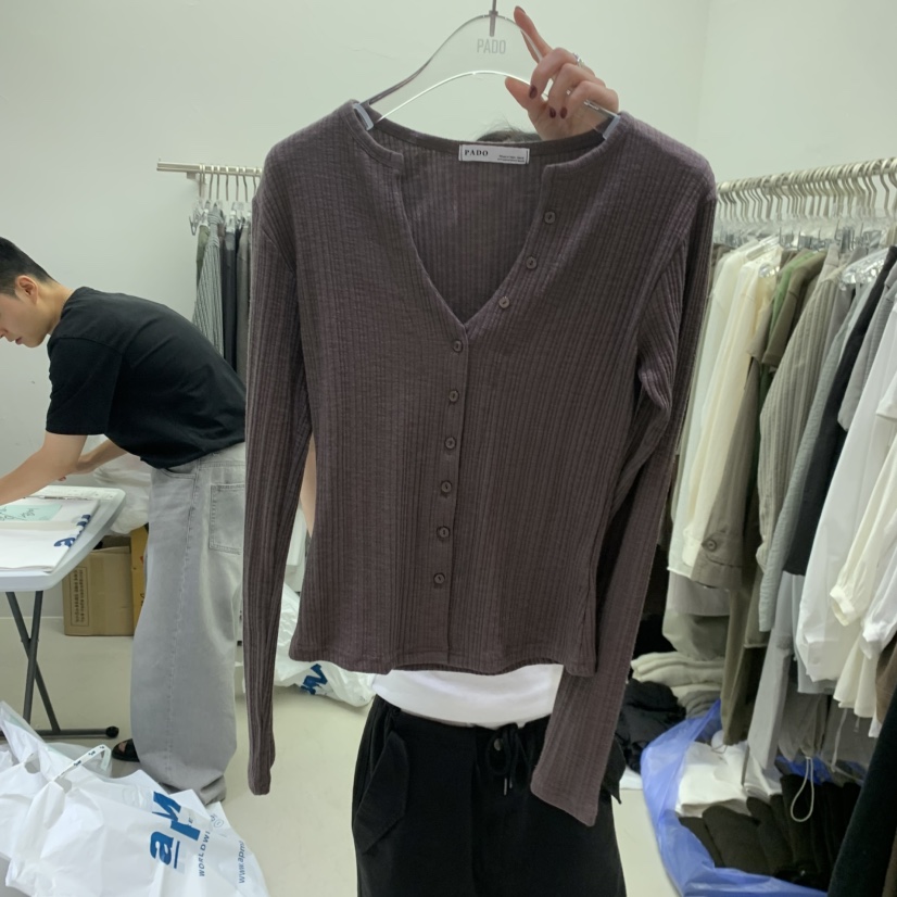 PADO韓國代購㊣女裝新款推薦職業25秋冬時尚熱賣真品針織衫PADO針織衫圖色2