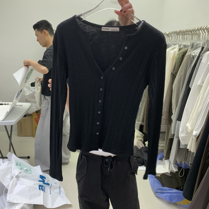 PADO韓國代購㊣女裝新款推薦職業25秋冬時尚熱賣真品針織衫PADO針織衫圖色3