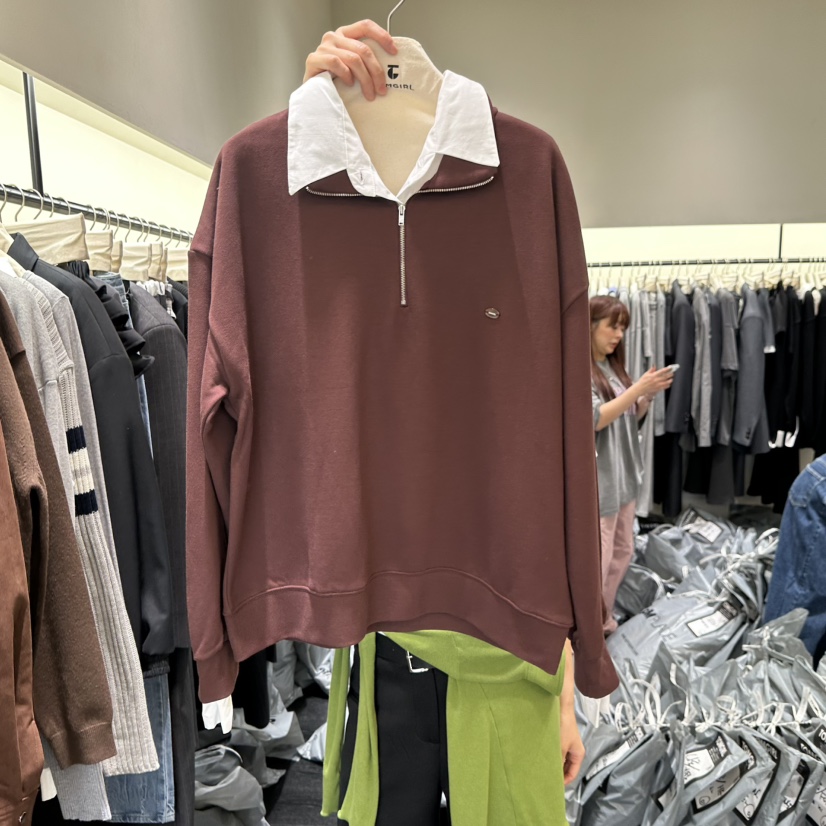 TOMGIRL東大門㊣代購女士新品人氣時尚推薦25秋冬職業熱賣衛衣TOMGIRL衛衣圖色2