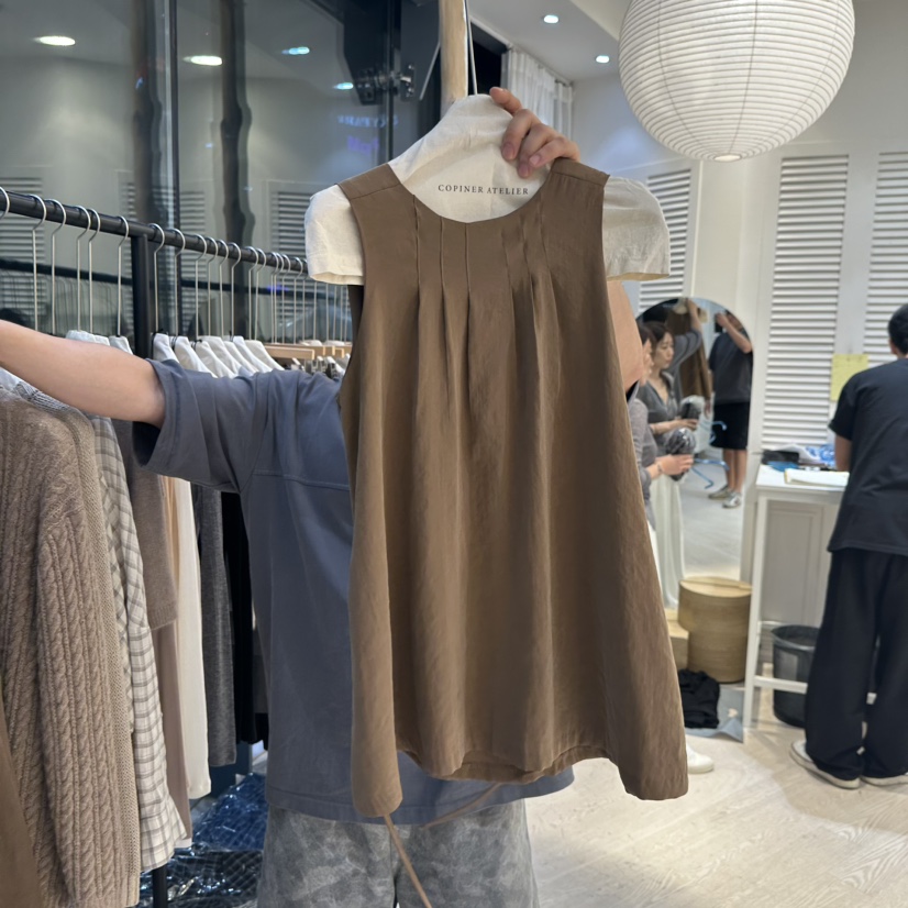 COPINER東大門㊣直郵女士新品真品熱賣25秋冬吊帶背心含腰繩COPINER吊帶/背心圖色2