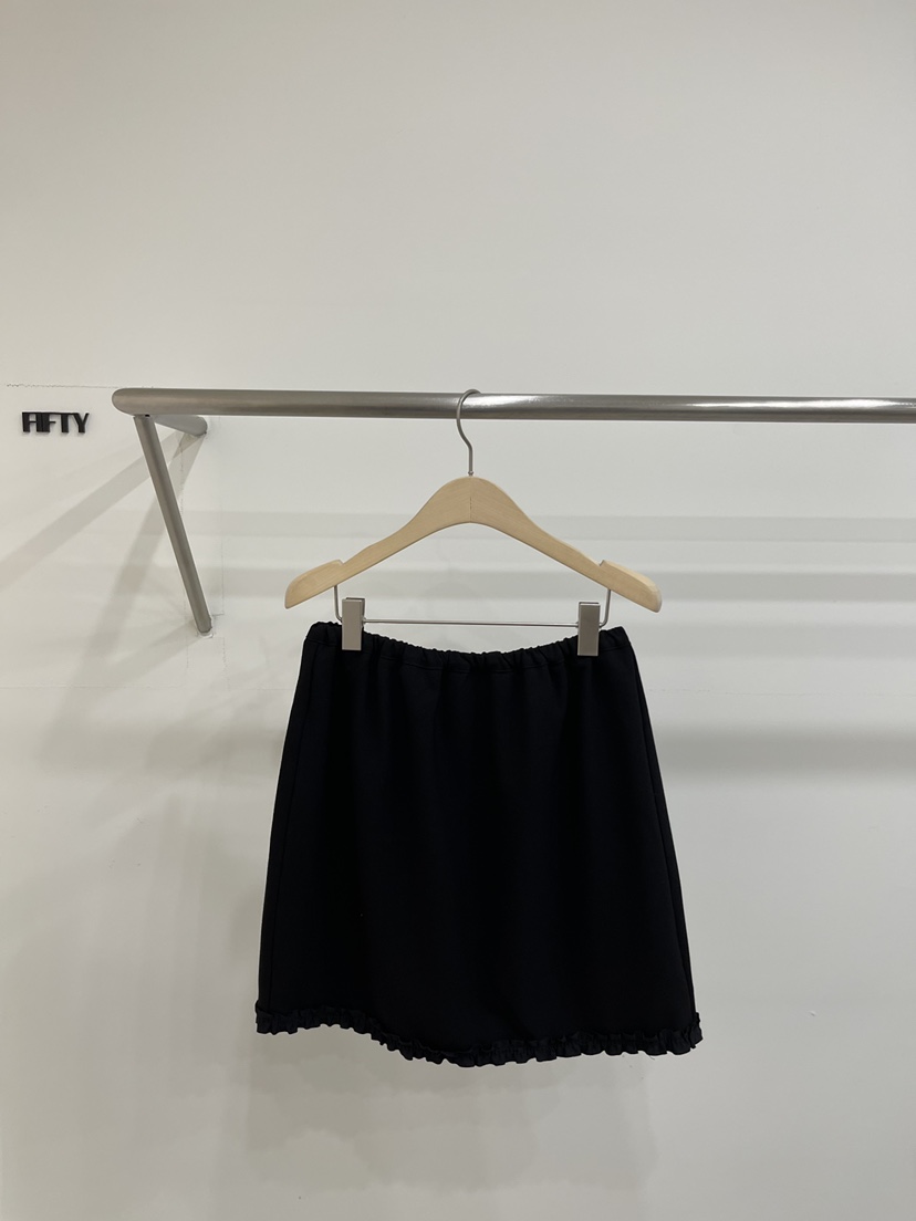 FIFTY韓國直郵㊣女士新款真品休閑人氣熱賣25秋冬時尚推薦短裙FIFTY短裙圖色2黑色