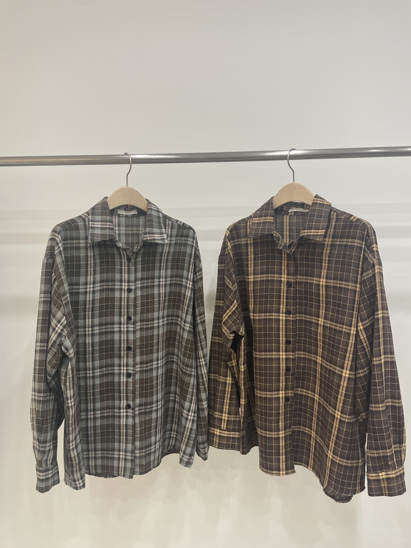 FIFTY東大門㊣直郵女裝新品休閑熱賣真品人氣襯衫蕾絲衫格紋FIFTY襯衫/蕾絲衫