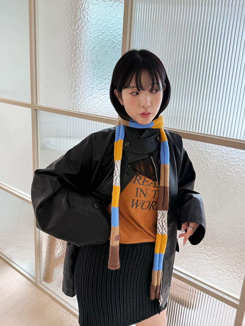 NICEALICE韓國直郵㊣女裝新款人氣時尚職業25秋冬圍巾披肩修身NICEALICE圍巾/披肩圖色1