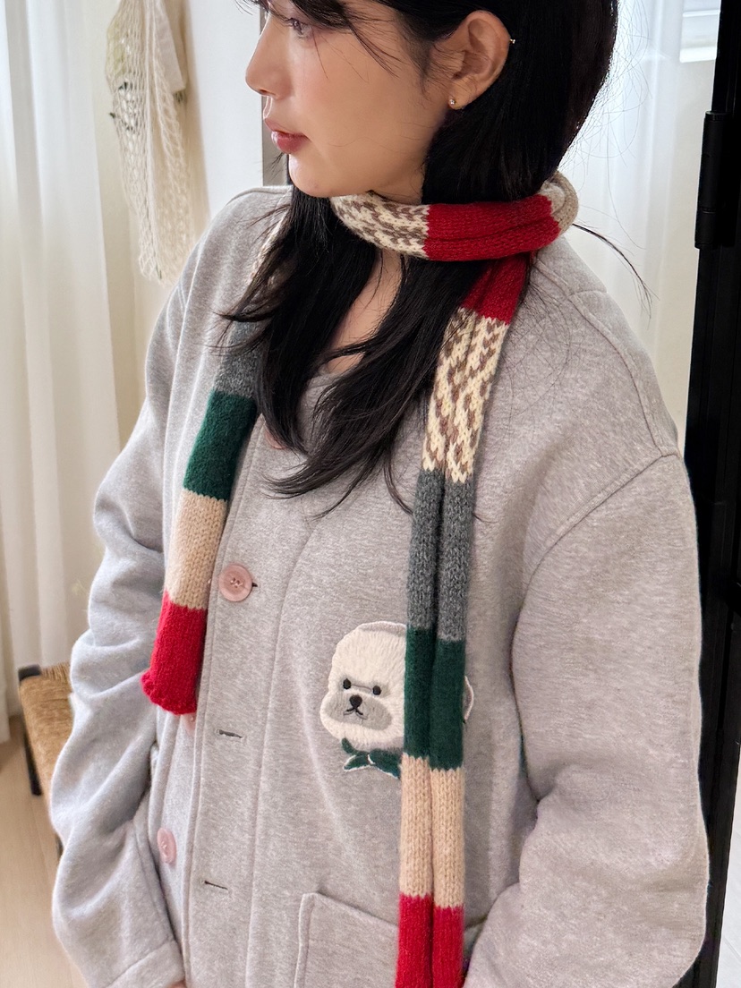 NICEALICE韓國直郵㊣女裝新款人氣時尚職業25秋冬圍巾披肩修身NICEALICE圍巾/披肩圖色2