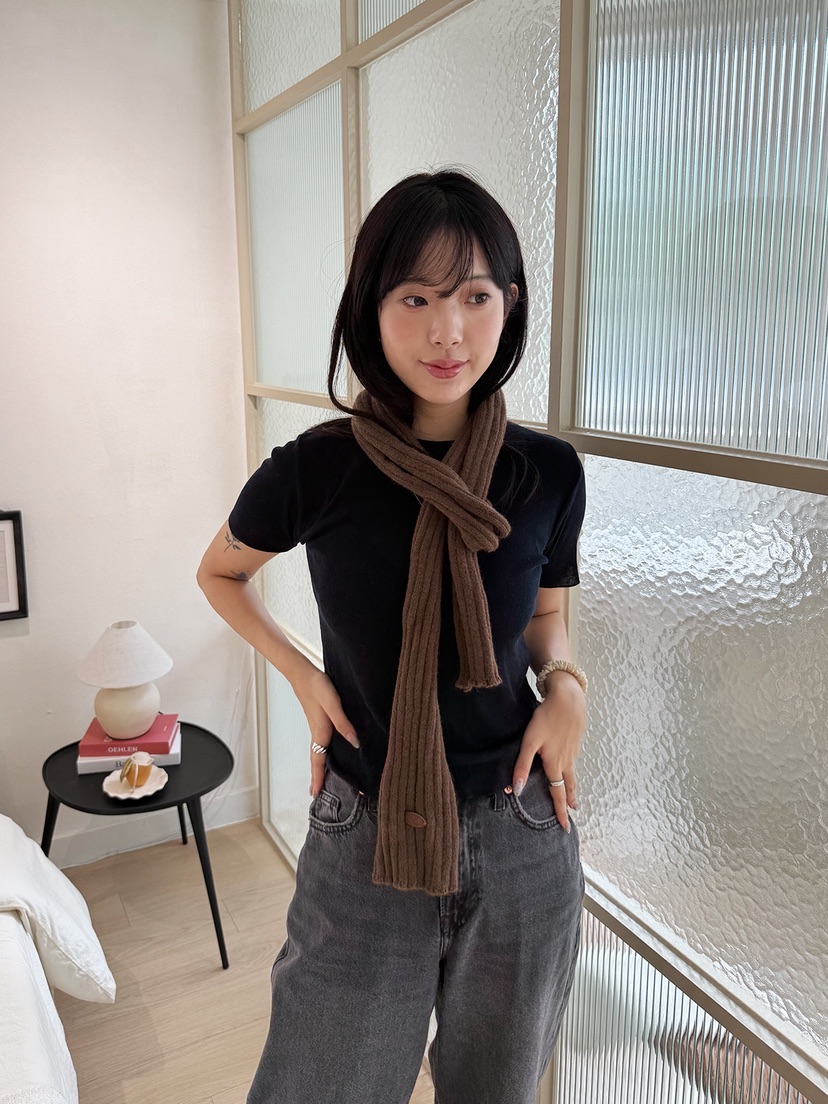 NICEALICE韓國代購㊣女裝新品真品時尚休閑人氣圍巾披肩羅紋NICEALICE圍巾/披肩圖色7
