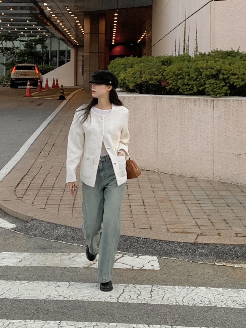 LEGACY韓國代購㊣女士新款職業時尚人氣真品推薦夾克花呢紐扣LEGACY夾克