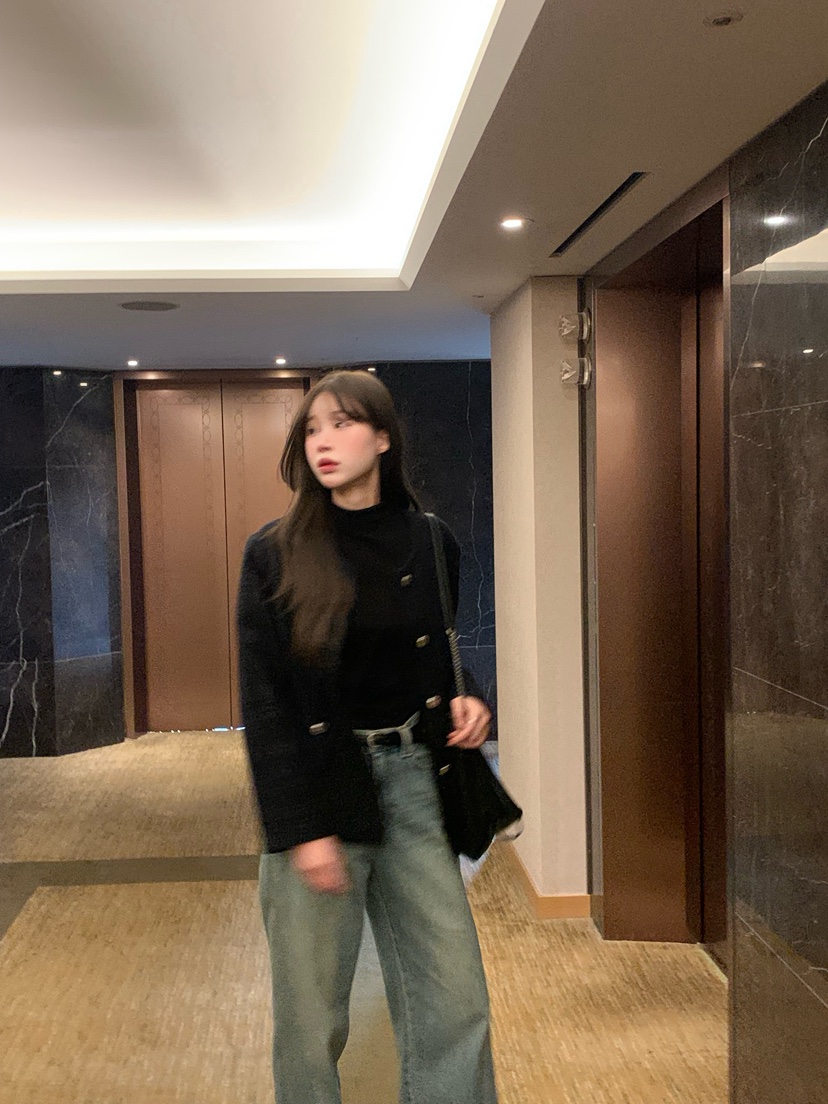 LEGACY韓國代購㊣女士新款職業時尚人氣真品推薦夾克花呢紐扣LEGACY夾克