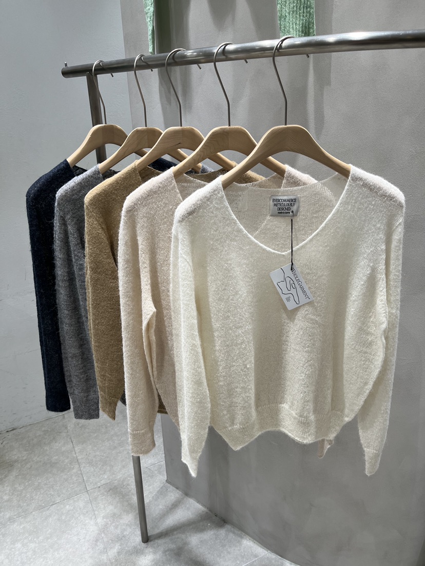 EVERCOMMERCE METICULOUSLY DESIGNED韓國代購㊣女裝新款真品針織衫羊駝EVERCOMMERCE針織衫