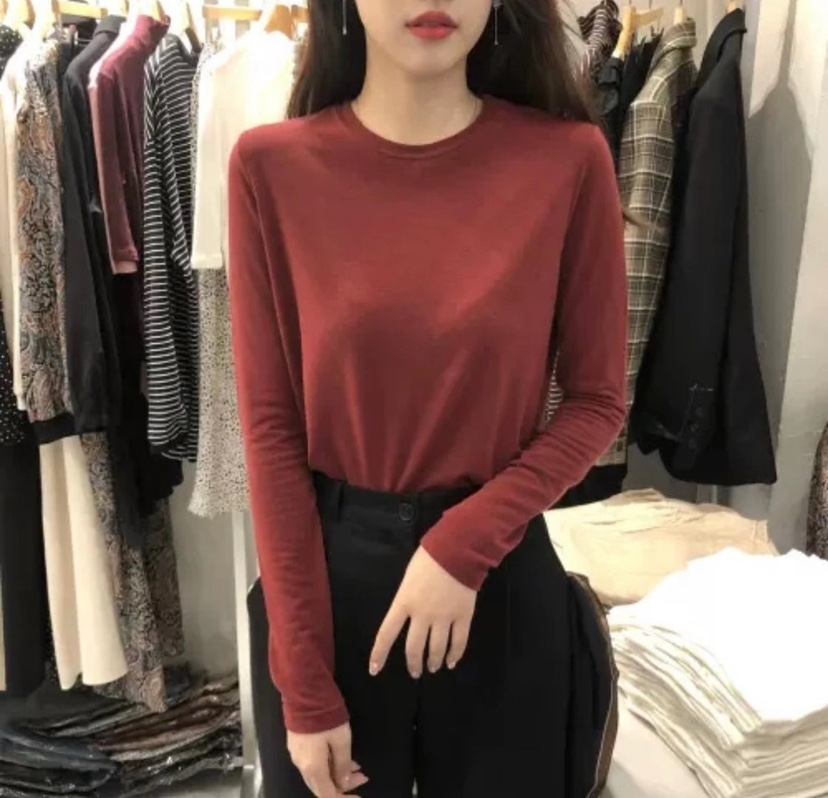 GOLDEN MARKET東大門㊣代購女士新款時尚休閑人氣25秋冬長袖T恤GOLDEN MARKET長袖T恤