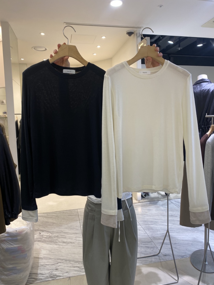 YIKHO STYLE東大門㊣代購女士新款熱賣職業休閑25秋冬長袖T恤YIKHO STYLE長袖T恤