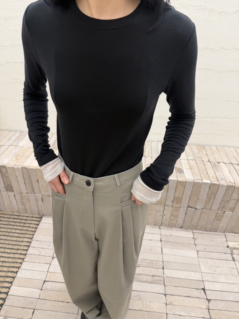 YIKHO STYLE東大門㊣代購女士新款熱賣職業休閑25秋冬長袖T恤YIKHO STYLE長袖T恤