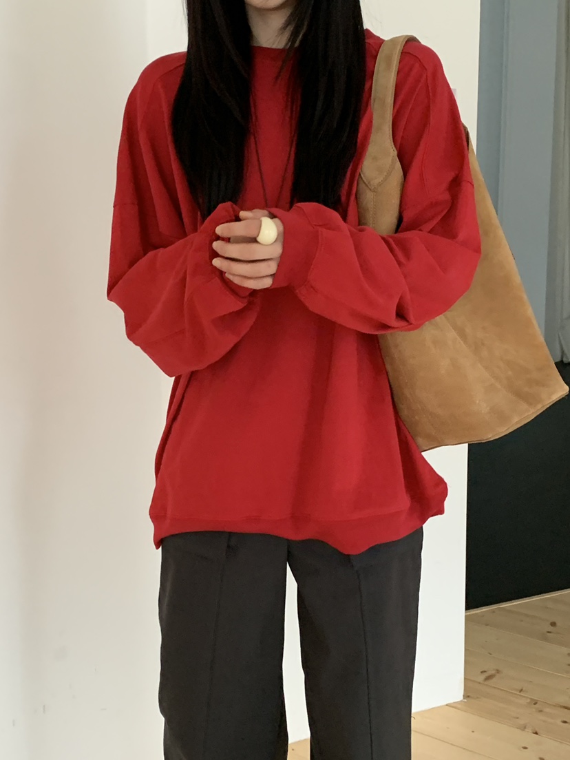 OURS東大門㊣直郵女裝新款時尚真品職業推薦25秋冬長袖T恤棉OURS長袖T恤